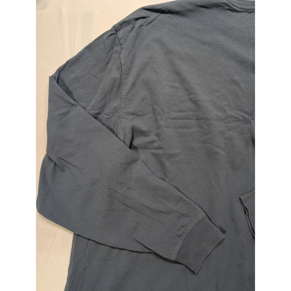 Carhartt Mens 2XL Tall Long Sleeve Pocket T-Shirt Blue Original Fit K126 - Picture 10 of 13